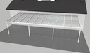 Patio roof Premium, white, 10140 x 4060 mm - 10 mm laminated safety glass (VSG)