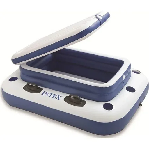 "Inflatable cooler with bottle holder image"
