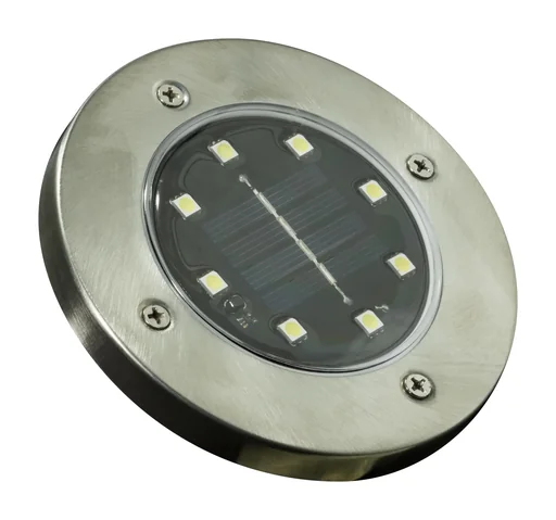 "Solar stainless steel floor spotlights - set of 2 image"