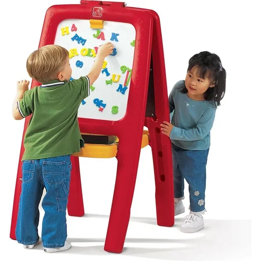 "Easel for two - two-sided - contains 77 letters, numbers and characters made of magnetic foam image"