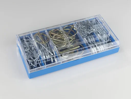 "Linch pins/ spring pins 104 pieces image"