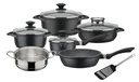 "Gourmet Granite" cookware set, cast aluminum, 10 pieces