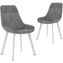 Dining room chairs 2-seater faux leather black