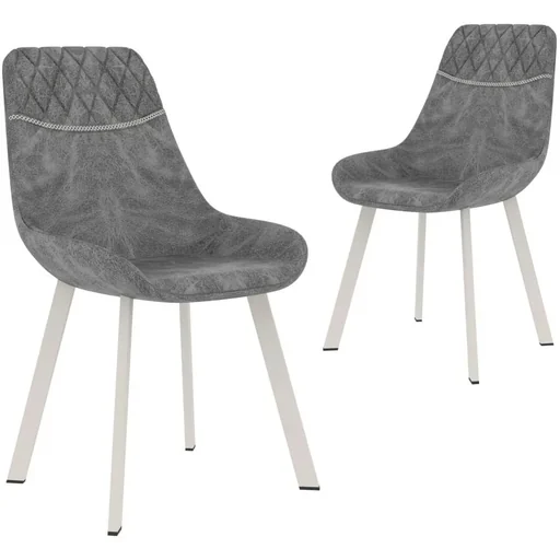 "Dining room chairs 2-seater faux leather black image"