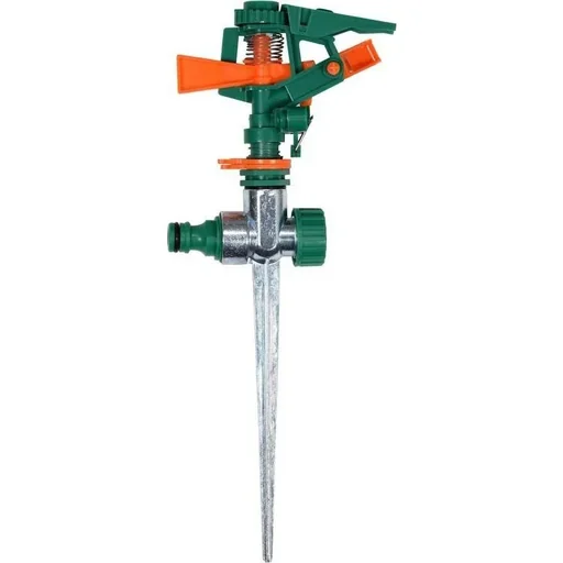 "Circular sprinkler - lawn sprinkler on metal spike - 24m - 6 functions image"