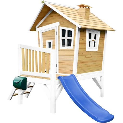 "Robin Playhouse Brown/White - Blue Slide image"