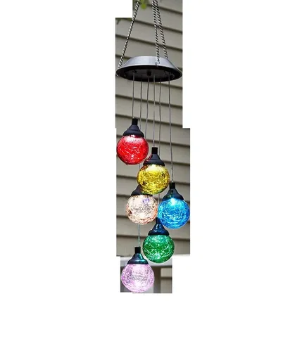 "LED solar lights "wind chime" image"