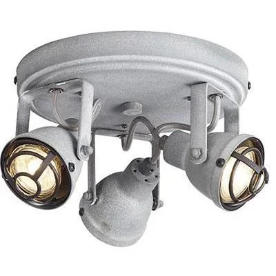 "Ceiling light Bente 3-light industrial concrete grey incl. 3 x 4W LED Ø 21.5 cm image"