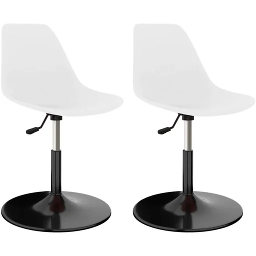 "Dining chair swivel, 2-piece, white PP image"