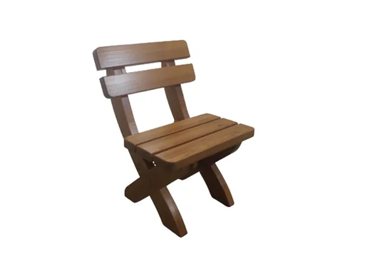 "Landsberg wooden armchair, honey brown image"