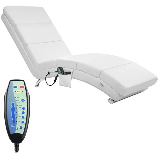 "London white lounger with massage and heating function image"