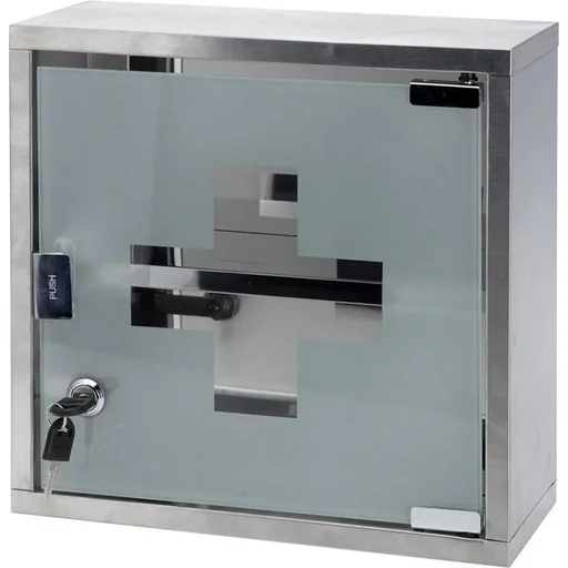 "Excellent Care Medicine Cabinet - Bathroom Furniture - Stainless Steel - Glass image"
