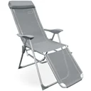 Garden chair with high backrest, anthracite-colored aluminum, set of 2
