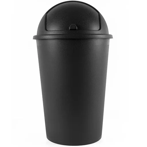 "Trash can black plastic 50L image"