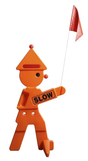 "Traffic warning man plastic 450 mm x 950 mm image"