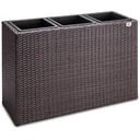 Polyrattan flowerpot brown 83x30.5x60cm