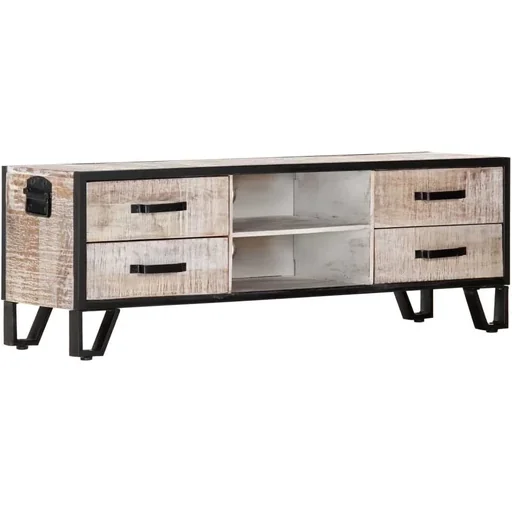 "TV cabinet 120x30x40 cm solid acacia wood image"