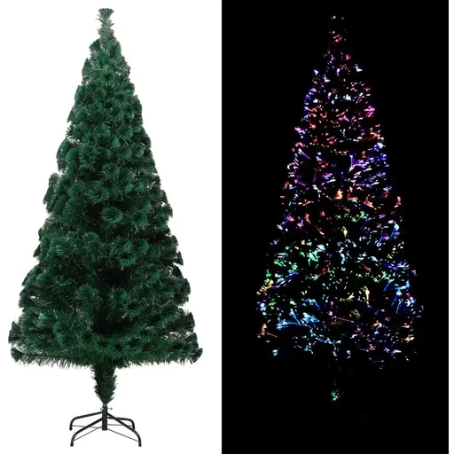 "Christmas tree with standard 210 cm fiber optic green image"