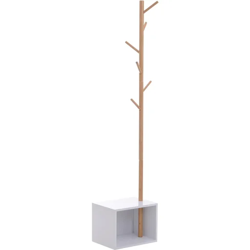 "Coat rack with storage space image"