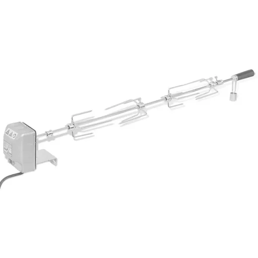 "BBQ Rotisserie Spit with Motor Steel 1000 mm image"