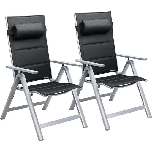 "Bern Premium garden chair - set of 2 - silver upholstered image"