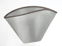 Permanent coffee filter, stainless steel mesh, foldable, size 4