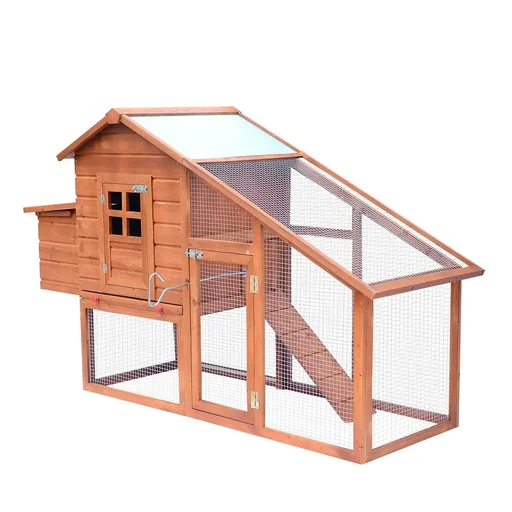 "Chicken coop with playpen image"
