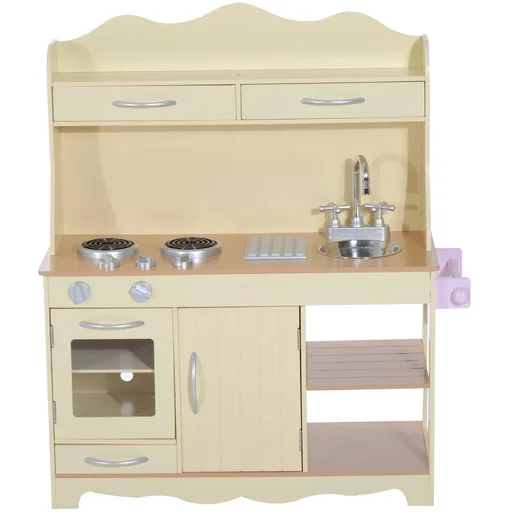 "Children's kitchen play kitchen children's play kitchen yellow image"