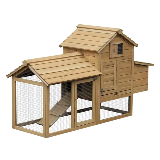 "Chicken coop with playpen image"