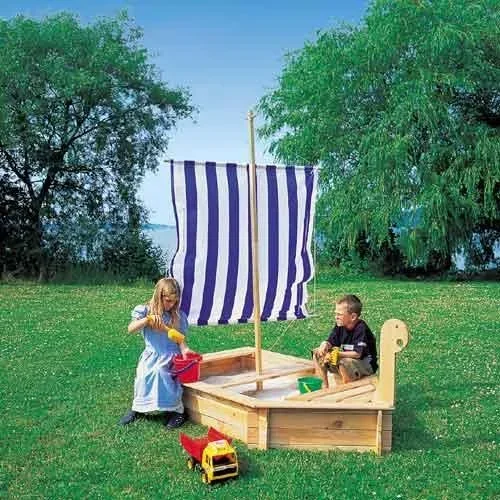 "Sandpit "Störtebeker" with sail image"