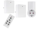 Extra slim wireless switch socket set