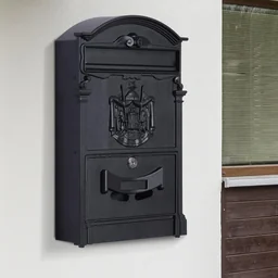 Postkasten Briefkasten Wandbriefkasten abschließbar mit Schutzklappe inkl. 2 Sch