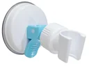 Shower head holder with suction cup, white/petrol