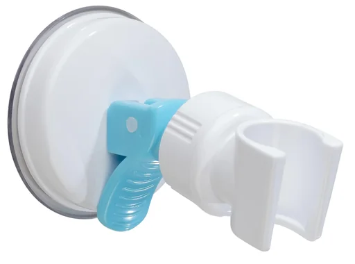 "Shower head holder with suction cup, white/petrol image"