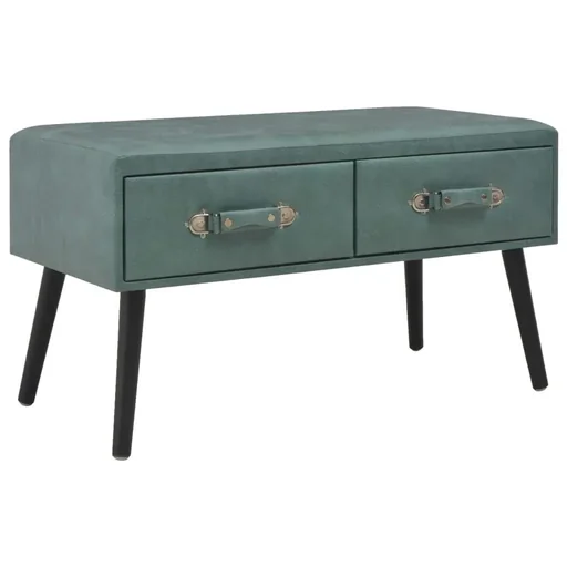 "Coffee table 80x40x46 cm artificial leather sea-green image"