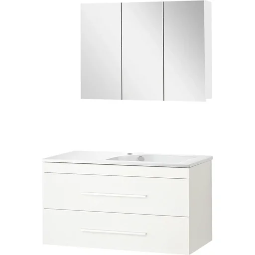 "Bathroom furniture Style 100cm left - White image"