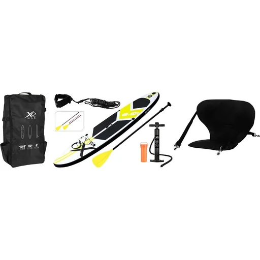 "Special Edition SUP board set - 6-piece with FREE SUP Chair - Up to 150 kg - 320 cm - Inflatable - Yellow/Black image"