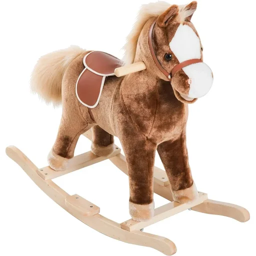 "Plush rocking horse for children image"