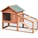 Rabbit hutch with outdoor enclosure