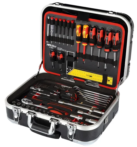 "Tool case equipped with 147 pieces, mobile image"