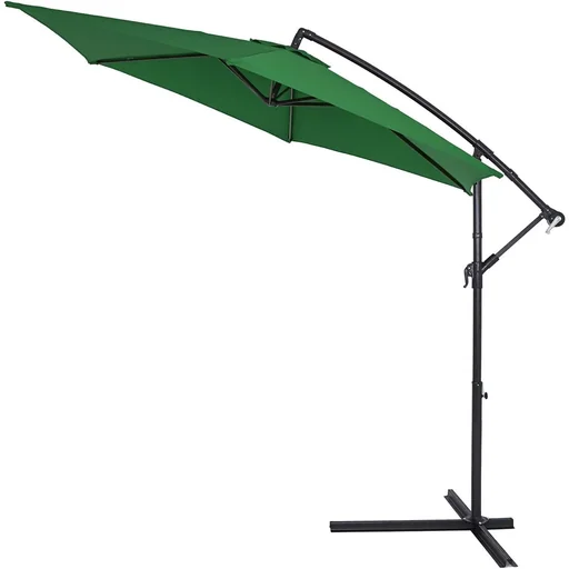 "Parasol aluminum Ø 300cm green with UV protection 40+ image"