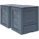 Compost bins 2 pieces 520 L 60x60x73 cm grey