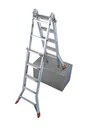 Articulated telescopic ladder aluminum, 4 x 5 rungs