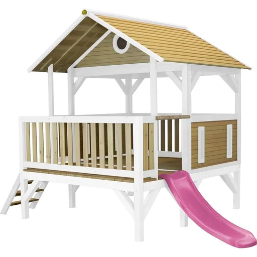 "Meeko Playhouse Brown/White - Purple Slide image"