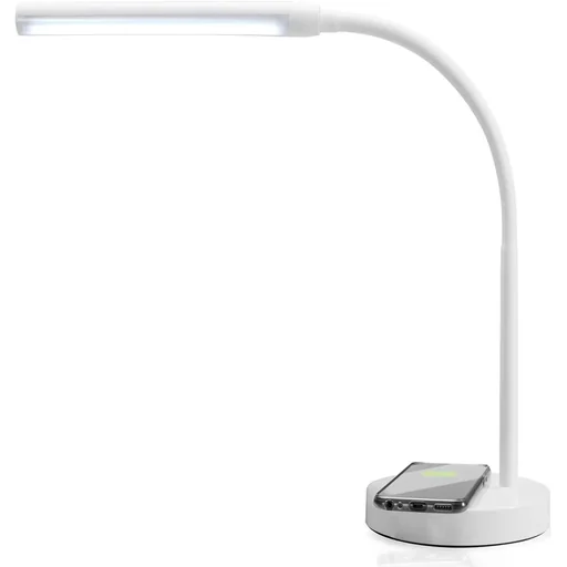 "LED desk lamp with phone charger image"