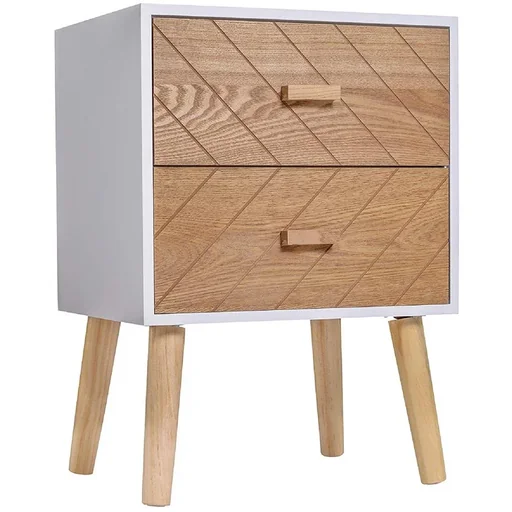 "Bedside table with 2 drawers image"