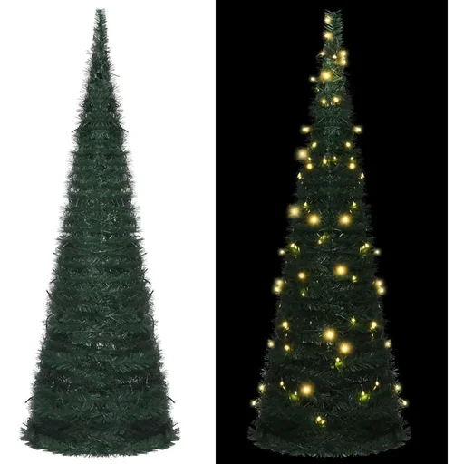 "Christmas tree with LED pop-up 180 cm green image"