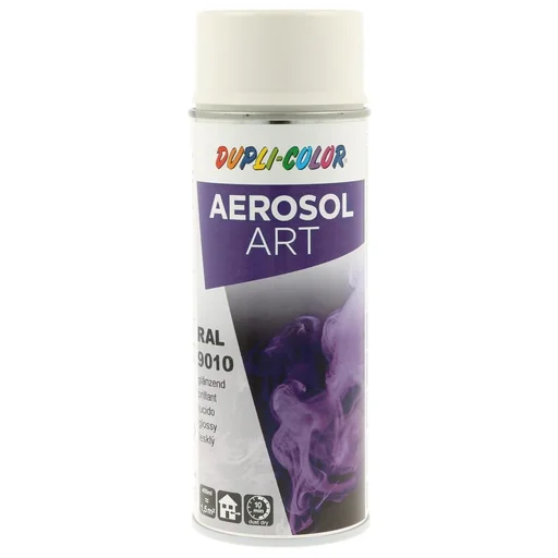 "Aerosol Art spray can, RAL 9010, pure white, glossy, 400 ml image"