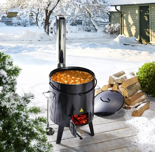 "Goulash cannon, goulash oven, stew oven, "Szeged" + FREE: Ladle, stainless steel, 23 cm image"