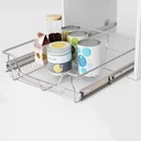 Wire baskets, extendable 2 pieces 500 mm silver-colored